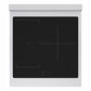 ZLINE Autograph 24 in. 3.2 cu. ft. Marino Induction Range with 3 Element Cooktop and Electric Convection Oven in Satin Stainless Steel with White Matte Door and Polished Gold Accents, MINRSZ-WM-24-G - Top-Down View