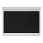 ZLINE Autograph 36 in. 5.2 cu. ft. Marino Induction Range with 5 Element Cooktop and Electric Convection Oven in Satin Stainless Steel with Champagne Bronze Accents, MINRSZ-36-CB - Top-Down View