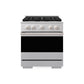 ZLINE Marino 30-Inch 4.2 cu. ft. Dual Fuel Range, 4 Burners, Convection Oven, Satin Stainless Steel, MDRS-30