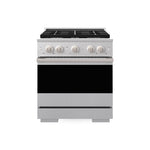 ZLINE Marino 30-Inch 4.2 cu. ft. Dual Fuel Range, 4 Burners, Convection Oven, Satin Stainless Steel, MDRS-30