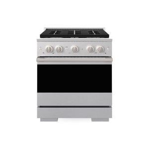 ZLINE Marino 30-Inch 4.2 cu. ft. Dual Fuel Range, 4 Burners, Convection Oven, Satin Stainless Steel, MDRS-30