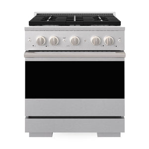 ZLINE Marino 30-Inch 4.2 cu. ft. Dual Fuel Range, 4 Burners, Convection Oven, Satin Stainless Steel, MDRS-30