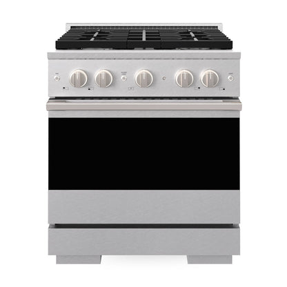 ZLINE Marino 30-Inch 4.2 cu. ft. Dual Fuel Range, 4 Burners, Convection Oven, Satin Stainless Steel, MDRS-30