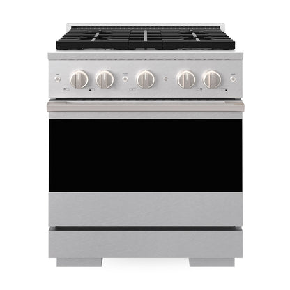 ZLINE Marino 30-Inch 4.2 cu. ft. Dual Fuel Range, 4 Burners, Convection Oven, Satin Stainless Steel, MDRS-30