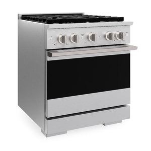ZLINE Marino 30-Inch 4.2 cu. ft. Dual Fuel Range, 4 Burners, Convection Oven, Satin Stainless Steel, MDRS-30