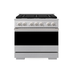 ZLINE Marino 36-Inch 5.2 cu. ft. Dual Fuel Range, 6 Burners, Convection Oven, Satin Stainless Steel, MDRS-36