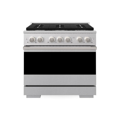 ZLINE Marino 36-Inch 5.2 cu. ft. Dual Fuel Range, 6 Burners, Convection Oven, Satin Stainless Steel, MDRS-36