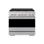 ZLINE Marino 36-Inch 5.2 cu. ft. Dual Fuel Range, 6 Brass Burners, Convection Oven, Satin Stainless Steel, MDRS-BR-36