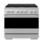 ZLINE Marino 36-Inch 5.2 cu. ft. Dual Fuel Range, 6 Brass Burners, Convection Oven, Satin Stainless Steel, MDRS-BR-36