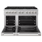 ZLINE Marino 48-Inch 6.7 cu. ft. Dual Fuel Range, 8 Brass Burners, Double Oven, Convection Oven, Reversible Griddle, Satin Stainless Steel, MDRS-BR-48