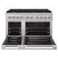 ZLINE Marino 48-Inch 6.7 cu. ft. Dual Fuel Range, 8 Brass Burners, Double Oven, Convection Oven, Reversible Griddle, Satin Stainless Steel, MDRS-BR-48