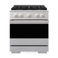 ZLINE Marino 30-Inch 4.2 cu. ft. Dual Fuel Range, 4 Brass Burner DuoPro™ Cooktop, Convection Oven, Satin Stainless Steel, PMDRS-30