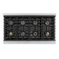 ZLINE Marino 48-Inch 6.7 cu. ft. Dual Fuel Range, 8 Brass Burner DuoPro™ Cooktop, Double Oven, Convection Oven, Reversible Griddle, Satin Stainless Steel, PMDRS-48
