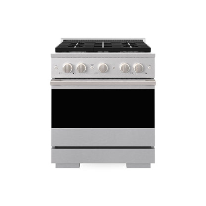 ZLINE Marino 30-Inch 4.2 cu. ft. Gas Range, 4 Burners, Convection Oven, Satin Stainless Steel, MGRS-30