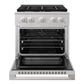 ZLINE Marino 30-Inch 4.2 cu. ft. Gas Range, 4 Burners, Convection Oven, Satin Stainless Steel, MGRS-30