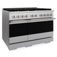 ZLINE Marino 48-Inch 6.7 cu. ft. Gas Range, 8 Burners, Double Oven, Convection Oven, Reversible Griddle, Satin Stainless Steel, MGRS-48