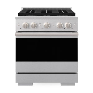 ZLINE Marino 30-Inch 4.2 cu. ft. Gas Range, 4 Brass Burners, Convection Oven, Satin Stainless Steel, MGRS-BR-30