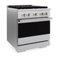 ZLINE Marino 30-Inch 4.2 cu. ft. Gas Range, 4 Brass Burners, Convection Oven, Satin Stainless Steel, MGRS-BR-30