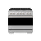 ZLINE Marino 36-Inch 5.2 cu. ft. Gas Range, 6 Brass Burners, Convection Oven, Satin Stainless Steel, MGRS-BR-36