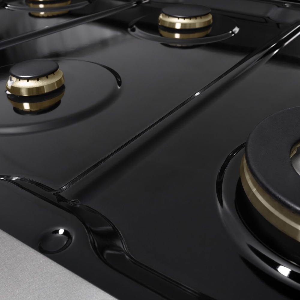 ZLINE Marino 48-Inch 6.7 cu. ft. Gas Range, 8 Brass Burners, Double Oven, Convection Oven, Reversible Griddle, Satin Stainless Steel, MGRS-BR-48