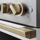 ZLINE Marino Autograph Edition 48-Inch 6.7 cu. ft. Gas Range, 8 Brass Burners, Double Oven, Convection Oven, Reversible Griddle, Satin Stainless Steel with White Matte Door and Champagne Bronze Accents, MGRSZ-WM-48-CB