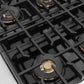 ZLINE Marino 30-Inch 4.2 cu. ft. Gas Range, 4 Brass Burner DuoPro™ Cooktop, Convection Oven, Satin Stainless Steel, PMGRS-30