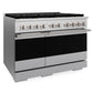 ZLINE Marino 48-Inch 6.7 cu. ft. Gas Range, 8 Brass Burner DuoPro™ Cooktop, Double Oven, Convection Oven, Reversible Griddle, Satin Stainless Steel, PMGRS-48
