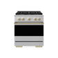 ZLINE Marino Autograph Edition 30-Inch 4.2 cu. ft. Dual Fuel Range, 4 Brass Burners, Convection Oven, Stainless Steel with Champagne Bronze Accents, MDRZ-30-CB
