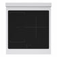 ZLINE Autograph 24 in. 3.2 cu. ft. Marino Induction Range with 3 Element Cooktop and Electric Convection Oven in Stainless Steel with White Matte Door and Champagne Bronze Accents, MINRZ-WM-24-CB - Top-Down View