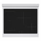 ZLINE Autograph 36 in. 5.2 cu. ft. Marino Induction Range with 5 Element Cooktop and Electric Convection Oven in Stainless Steel with White Matte Door and Champagne Bronze Accents, MINRZ-WM-36-CB - Top-Down View