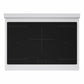 ZLINE Autograph 36 in. 5.2 cu. ft. Marino Induction Range with 5 Element Cooktop and Electric Convection Oven in Stainless Steel with Champagne Bronze Accents, MINRZ-36-CB - Top-Down View