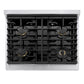 ZLINE Marino 30-Inch 4.2 cu. ft. Dual Fuel Range, 4 Brass Burners, Convection Oven, Stainless Steel, MDR-BR-30