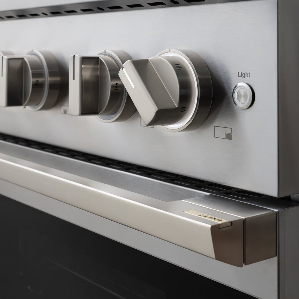 ZLINE Marino 36-Inch 5.2 cu. ft. Dual Fuel Range, 6 Brass Burners, Convection Oven, Stainless Steel, MDR-BR-36