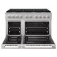 ZLINE Marino 48-Inch 6.7 cu. ft. Dual Fuel Range, 8 Brass Burners, Double Oven, Convection Oven, Reversible Griddle, Stainless Steel, MDR-BR-48