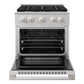 ZLINE Marino 30-Inch 4.2 cu. ft. Dual Fuel Range, 4 Burners, Convection Oven, Stainless Steel, MDR30