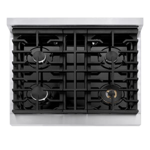 ZLINE Marino 30-Inch 4.2 cu. ft. Dual Fuel Range, 4 Burners, Convection Oven, Stainless Steel, MDR30