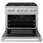 ZLINE Marino 36-Inch 5.2 cu. ft. Dual Fuel Range, 6 Burners, Convection Oven, Stainless Steel, MDR36