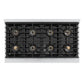 ZLINE Marino 48-Inch 6.7 cu. ft. Dual Fuel Range, 8 Brass Burner DuoPro™ Cooktop, Double Oven, Convection Oven, Reversible Griddle, Stainless Steel, PMDR48