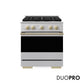ZLINE Autograph 30 in. 4.2 cu. ft. Marino Dual Fuel Range with 4 Burner DuoPro™ Cooktop and Electric Convection Oven in Stainless Steel and Champagne Bronze Accents, PMDRZ-30-CB - Front Hero View with Logo