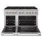 ZLINE Marino 48-Inch 6.7 cu. ft. Dual Fuel Range, 8 Burners, Double Oven, Convection Oven, Reversible Griddle, Stainless Steel, MDR48