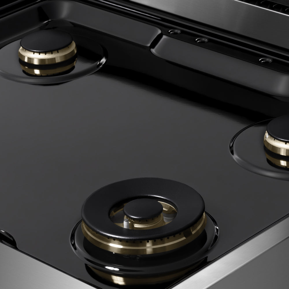 ZLINE Marino 30-Inch 4.2 cu. ft. Gas Range, 4 Brass Burners, Convection Oven, Stainless Steel, MGR-BR-30