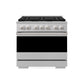 ZLINE Marino 36-Inch 5.2 cu. ft. Gas Range, 6 Brass Burners, Convection Oven, Stainless Steel, MGR-BR-36