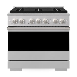 ZLINE Marino 36-Inch 5.2 cu. ft. Gas Range, 6 Brass Burners, Convection Oven, Stainless Steel, MGR-BR-36
