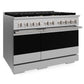 ZLINE Marino 48-Inch 6.7 cu. ft. Gas Range, 8 Brass Burners, Double Oven, Convection Oven, Reversible Griddle, Stainless Steel, MGR-BR-48