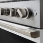 ZLINE Marino 36-Inch 5.2 cu. ft. Gas Range, 6 Burners, Convection Oven, Stainless Steel with White Matte Door, MGR-WM-36