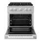 ZLINE Marino 30-Inch 4.2 cu. ft. Gas Range, 4 Burners, Convection Oven, Stainless Steel, MGR30