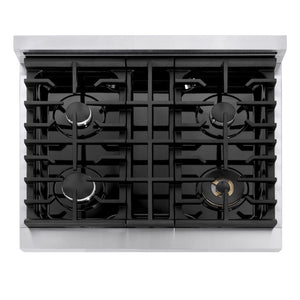 ZLINE Marino 30-Inch 4.2 cu. ft. Gas Range, 4 Burners, Convection Oven, Stainless Steel, MGR30