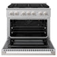 ZLINE Marino 36-Inch 5.2 cu. ft. Gas Range, 6 Burners, Convection Oven, Stainless Steel, MGR36