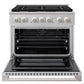 ZLINE Marino 36-Inch 5.2 cu. ft. Gas Range, 6 Burners, Convection Oven, Stainless Steel, MGR36