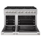 ZLINE Marino 48-Inch 6.7 cu. ft. Gas Range, 8 Burners, Double Oven, Convection Oven, Reversible Griddle, Stainless Steel, MGR48